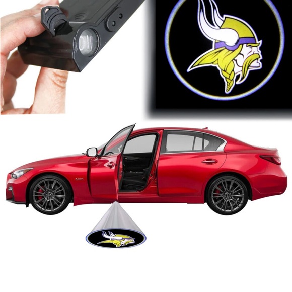 NFL Team Pride LED Car Door Light - Minnesota Vikings NEW - Picture 5 of 8